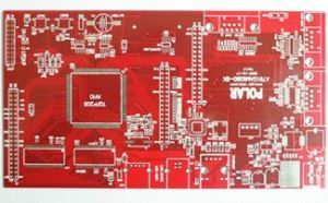 FR 4高TG PCB红色焊膜3微英寸金