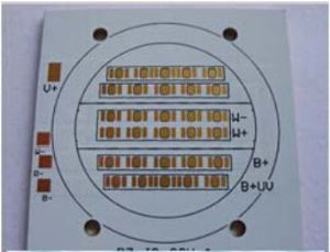 单面白墨铜基PCB高功率高导电性Enig铜基PCB带标记孔