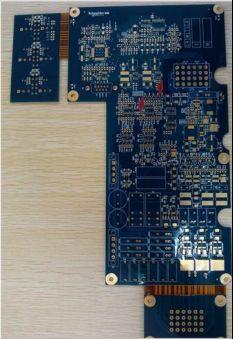 8 Layers 2.0 rigid Flex PCB with blue soldermask color and impedance 50 Ohm